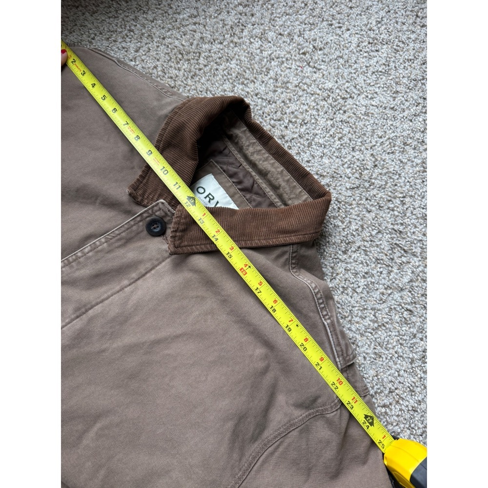 Vintage Orvis Barn Jacket Field Brown Canvas lined Corduroy Collar Gorpcore XXL - Picture 10 of 14